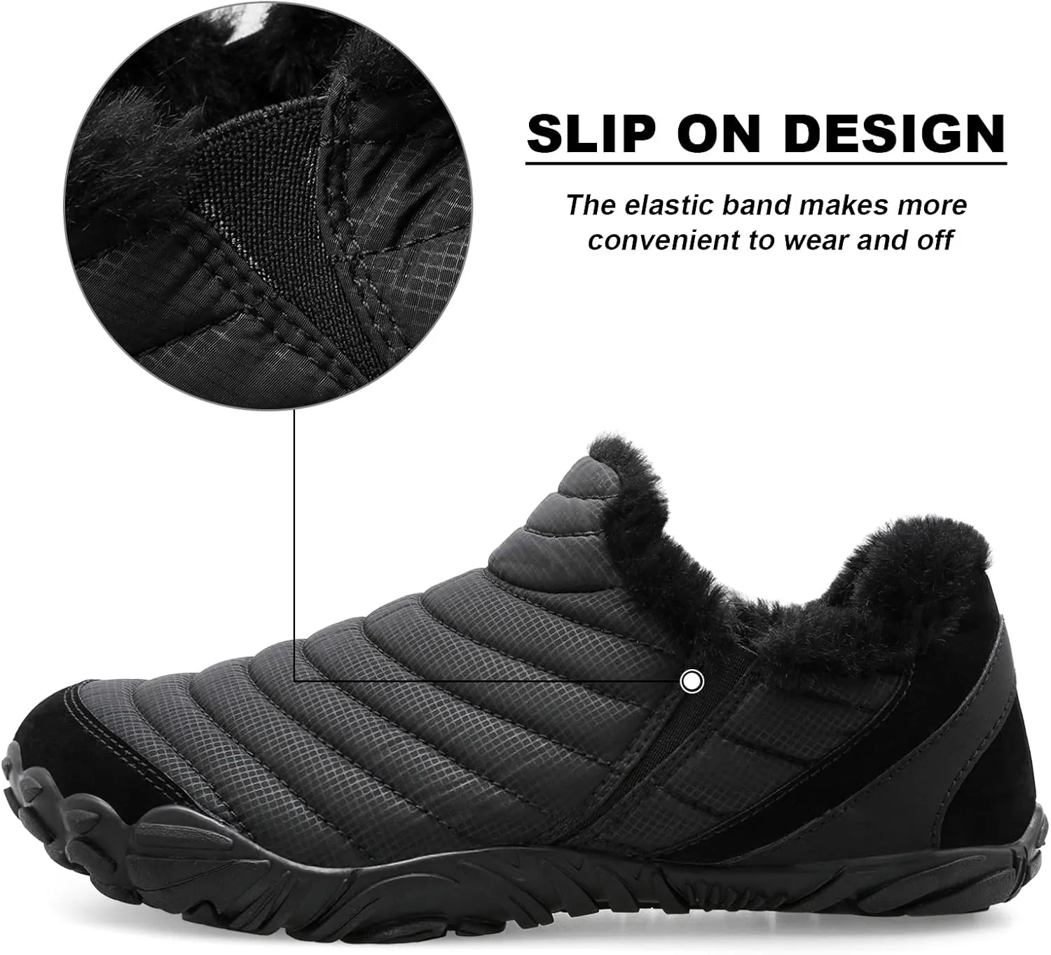 XIHALOOK Womens Mens Slip on House Shoes Faux Fur Memory Foam Slippers with Anti-Skid Rubber Sole for Indoor Outdoor
