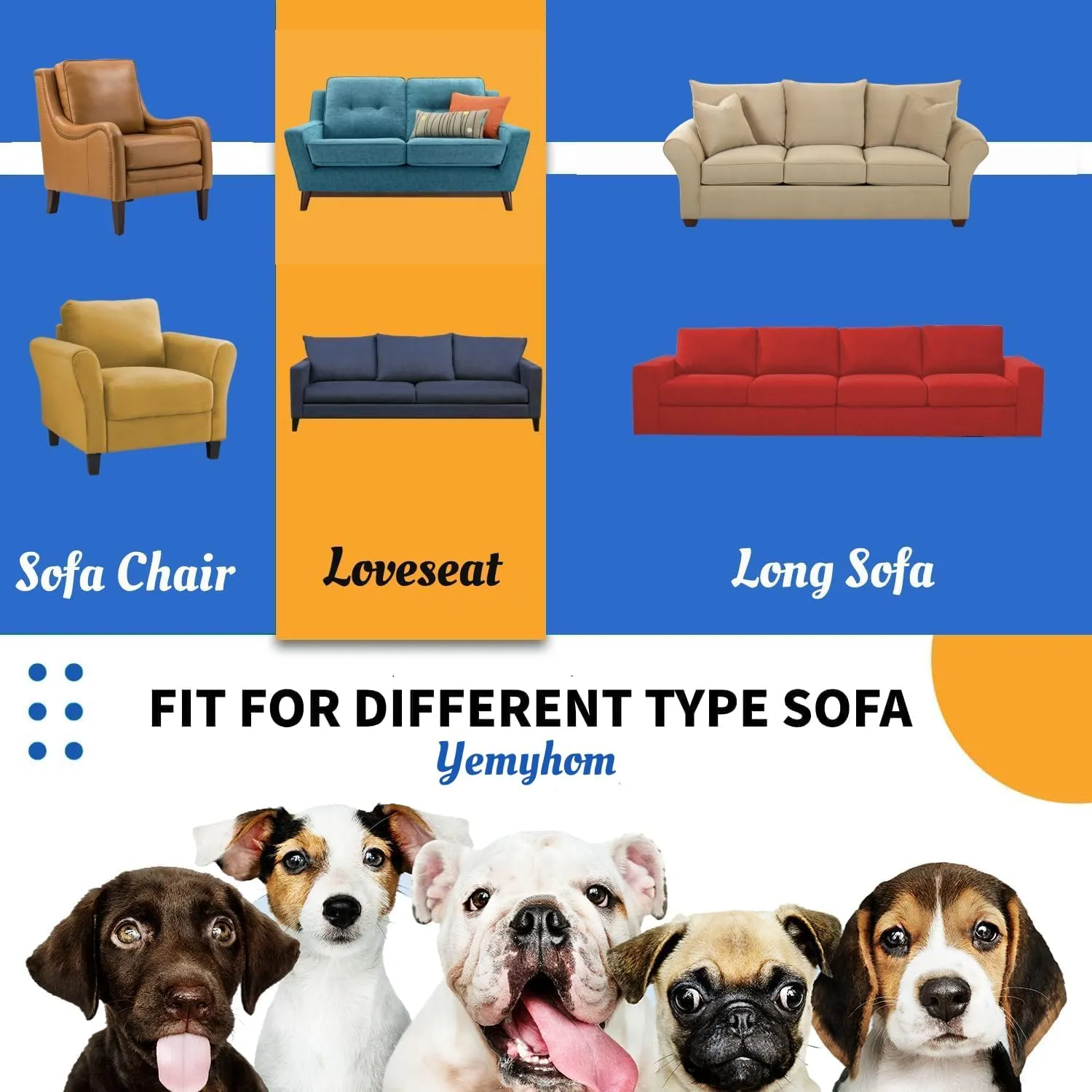 YEMYHOM Stretch Individual Cushion Covers Sofa Chair Seat Cushion Slipcovers Soft Couch Cover Replacement Large Checkered Furniture Protector with Elastic Bottom (1 Pc Cushion Cover, Light Beige)